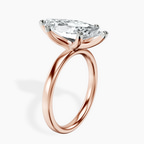 14kt Rose Gold Four Prong Solitaire 2mm Lab Diamond Ring standing product image one