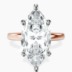 14kt Rose Gold Four Prong Solitaire 2mm Lab Diamond Ring front image