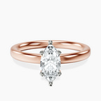 18kt Rose Gold Four Prong Solitaire 2mm Lab Diamond Ring front image