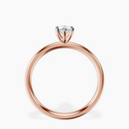18kt Rose Gold Four Prong Solitaire 2mm Lab Diamond Ring side right image one