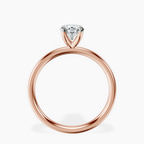 14kt Rose Gold Four Prong Solitaire 2mm Lab Diamond Ring side right image one