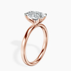 9ct Rose Gold Four Prong Solitaire 2mm Lab Diamond Ring standing product image one