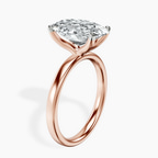 4.60 ct. oval Four Prong Ring in 14kt rose gold standing product image one