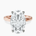 18kt Rose Gold Four Prong Solitaire 2mm Lab Diamond Ring front image