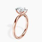 18kt Rose Gold Four Prong Solitaire 2mm Lab Diamond Ring standing product image one
