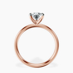 18kt Rose Gold Four Prong Solitaire 2mm Lab Diamond Ring side right image one