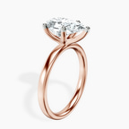 18kt Rose Gold Four Prong Solitaire 2mm Lab Diamond Ring standing product image one