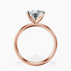 18kt Rose Gold Four Prong Solitaire 2mm Lab Diamond Ring side right image one