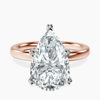 14kt Rose Gold Four Prong Solitaire 2mm Lab Diamond Ring front image