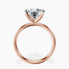 14kt Rose Gold Four Prong Solitaire 2mm Lab Diamond Ring side right image one
