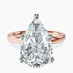 18kt Rose Gold Four Prong Solitaire 2mm Lab Diamond Ring front image