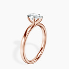 14kt Rose Gold Four Prong Solitaire 2mm Lab Diamond Ring standing product image one