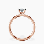 14kt Rose Gold Four Prong Solitaire 2mm Lab Diamond Ring side right image one