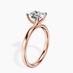 14kt Rose Gold Four Prong Solitaire 2mm Lab Diamond Ring standing product image one
