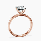14kt Rose Gold Four Prong Solitaire 2mm Lab Diamond Ring side right image one