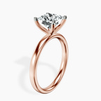 18ct Rose Gold Four Prong Solitaire 2mm Lab Diamond Ring standing product image one