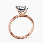 18ct Rose Gold Four Prong Solitaire 2mm Lab Diamond Ring side right image one