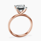 14kt Rose Gold Four Prong Solitaire 2mm Lab Diamond Ring side right image one