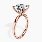 18kt Rose Gold Four Prong Solitaire 2mm Lab Diamond Ring standing product image one