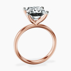 18kt Rose Gold Four Prong Solitaire 2mm Lab Diamond Ring side right image one