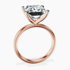 18kt Rose Gold Four Prong Solitaire 2mm Lab Diamond Ring side right image one