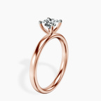 14kt Rose Gold Four Prong Solitaire 2mm Lab Diamond Ring standing product image one
