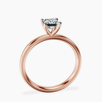 14kt Rose Gold Four Prong Solitaire 2mm Lab Diamond Ring side right image one