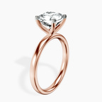 18kt Rose Gold Four Prong Solitaire 2mm Lab Diamond Ring standing product image one