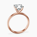 18kt Rose Gold Four Prong Solitaire 2mm Lab Diamond Ring side right image one