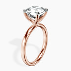 14kt Rose Gold Four Prong Solitaire 2mm Lab Diamond Ring standing product image one