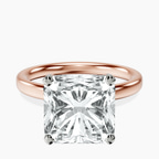 14kt Rose Gold Four Prong Solitaire 2mm Lab Diamond Ring front image