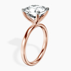 14kt Rose Gold Four Prong Solitaire 2mm Lab Diamond Ring standing product image one