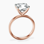 14kt Rose Gold Four Prong Solitaire 2mm Lab Diamond Ring side right image one