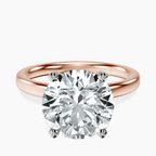 18kt Rose Gold Four Prong Solitaire 2mm Lab Diamond Ring front image