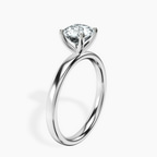 18kt White Gold Four Prong Solitaire 2mm Lab Diamond Ring standing product image one