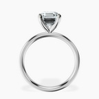 18kt White Gold Four Prong Solitaire 2mm Lab Diamond Ring side right image one