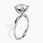 14kt White Gold Four Prong Solitaire 2mm Lab Diamond Ring standing product image one