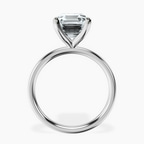 14kt White Gold Four Prong Solitaire 2mm Lab Diamond Ring side right image one