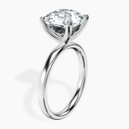 18kt White Gold Four Prong Solitaire 2mm Lab Diamond Ring standing product image one