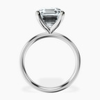18kt White Gold Four Prong Solitaire 2mm Lab Diamond Ring side right image one