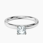 14kt White Gold Four Prong Solitaire 2mm Lab Diamond Ring front image