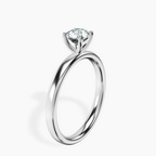 14kt White Gold Four Prong Solitaire 2mm Lab Diamond Ring standing product image one