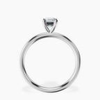 14kt White Gold Four Prong Solitaire 2mm Lab Diamond Ring side right image one