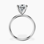 4.04 ct. cushion Four Prong Ring in 14kt white gold side right image one