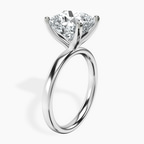 18kt White Gold Four Prong Solitaire 2mm Lab Diamond Ring standing product image one