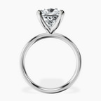 18kt White Gold Four Prong Solitaire 2mm Lab Diamond Ring side right image one