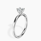 18kt White Gold Four Prong Solitaire 2mm Lab Diamond Ring standing product image one