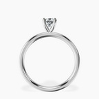 18kt White Gold Four Prong Solitaire 2mm Lab Diamond Ring side right image one