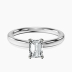 Platinum Four Prong Solitaire 2mm Lab Diamond Ring front image