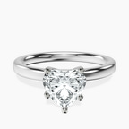 Platinum Four Prong Solitaire 2mm Lab Diamond Ring front image